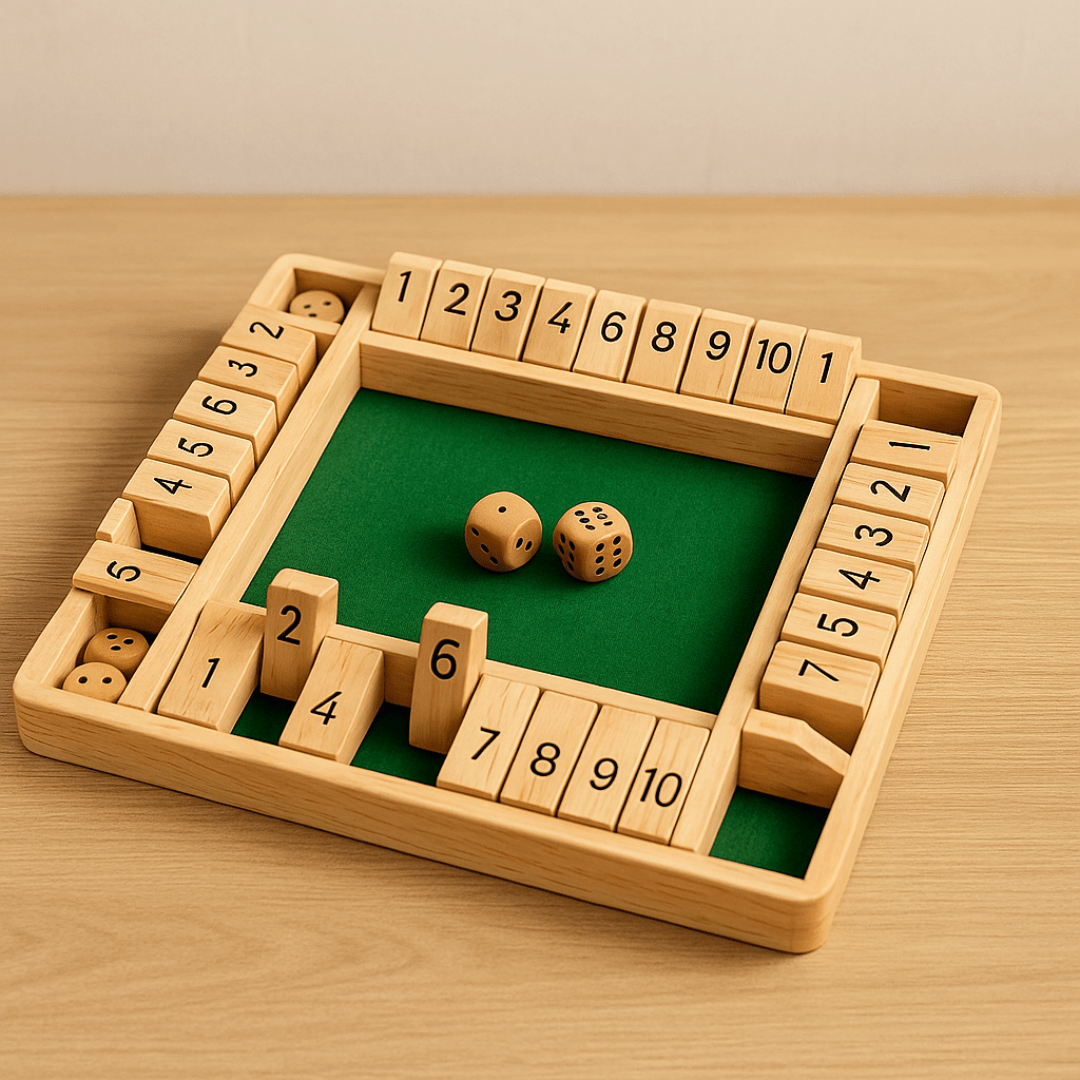 freizeitsspiel‼️ Holzklapp Duell - Moderne Shut-the-Box aus Massivholz – Luftfreiheit