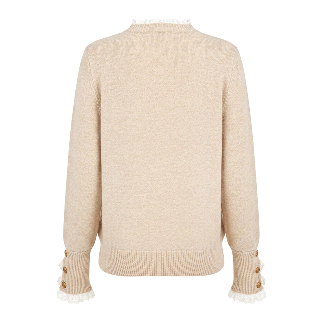 Ade – Pullover Damen in beige – Rückansicht