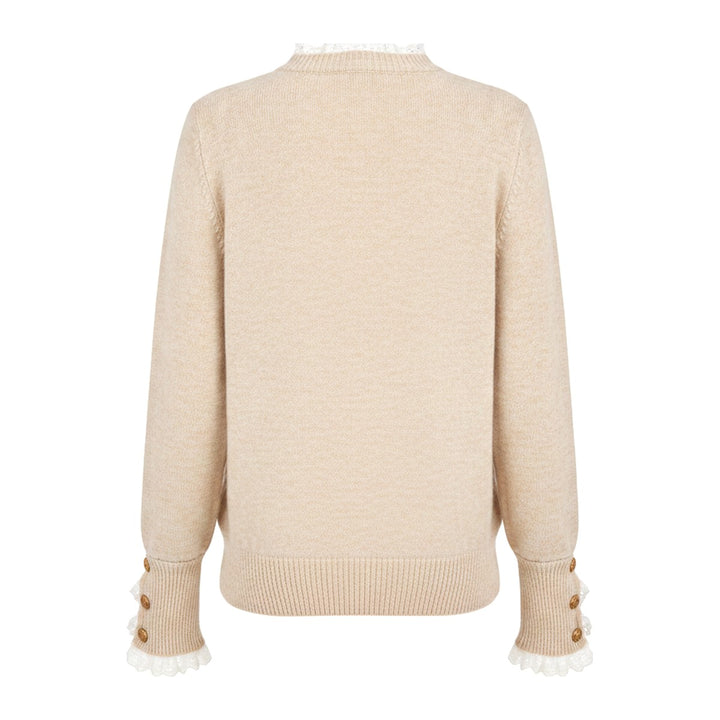 Ade – Pullover Damen in beige – Rückansicht