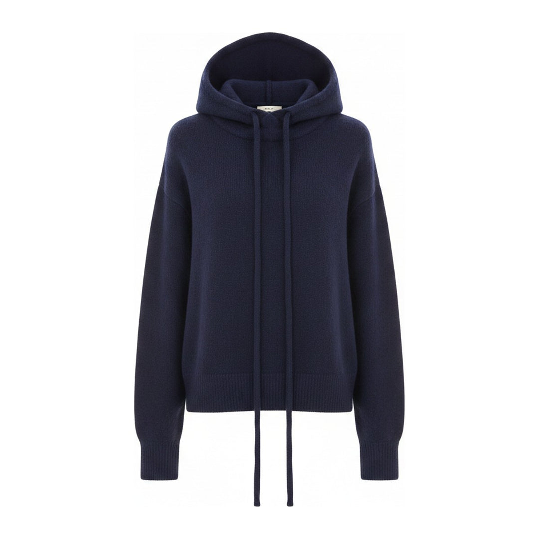 Mely – Kapuzenpullover Damen in blau – Vorderansicht
