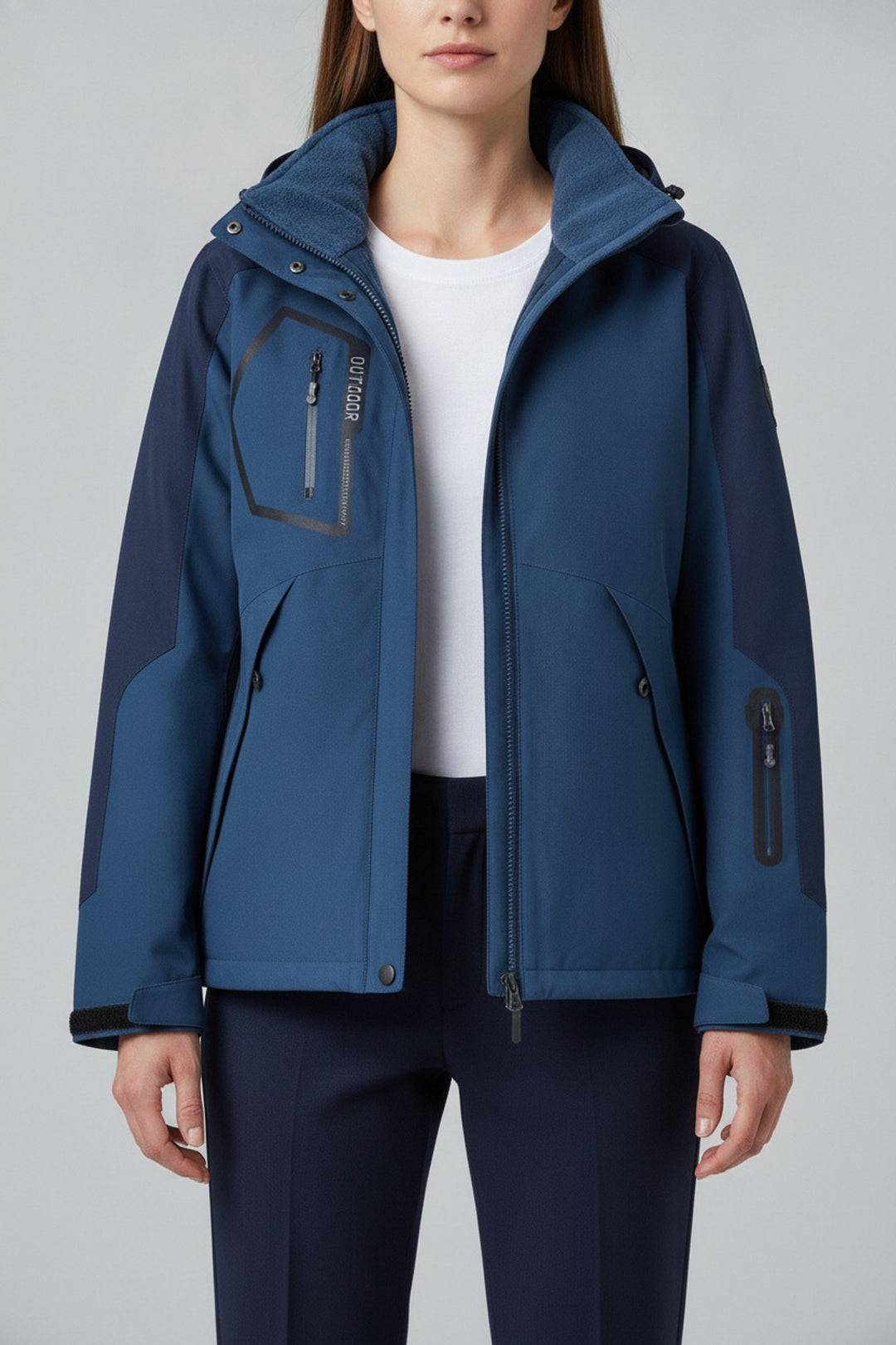 Skijacke Veed – Skijacken Damen in blau – am Model getragen