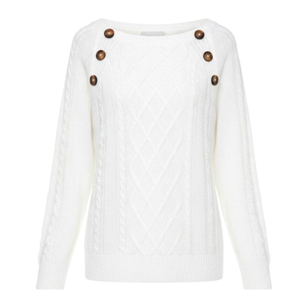 Gem – Pullover Damen in weiss – Vorderansicht