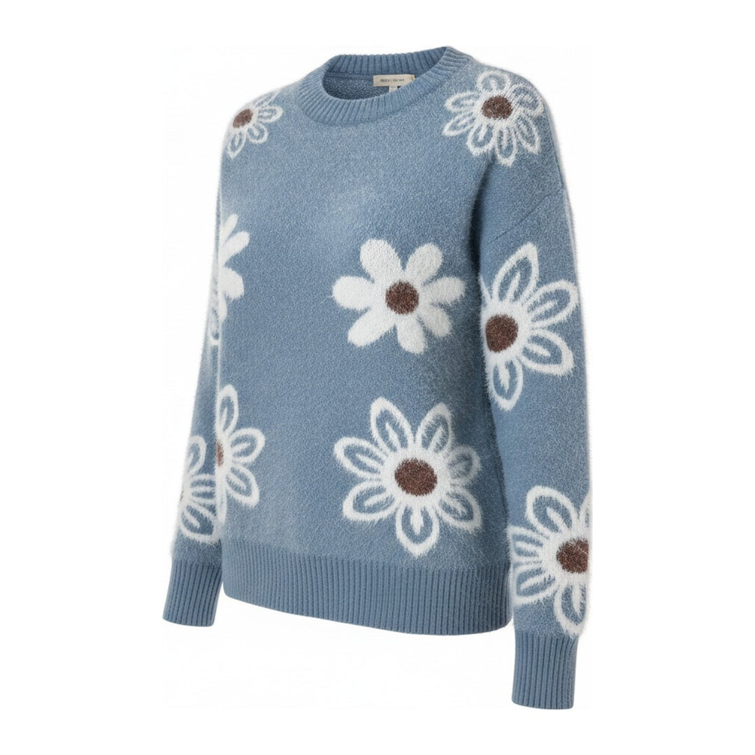 Cilly – Pullover Damen in blau – Seitenansicht