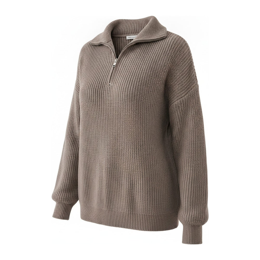 Ves – Pullover Damen in braun – Seitenansicht