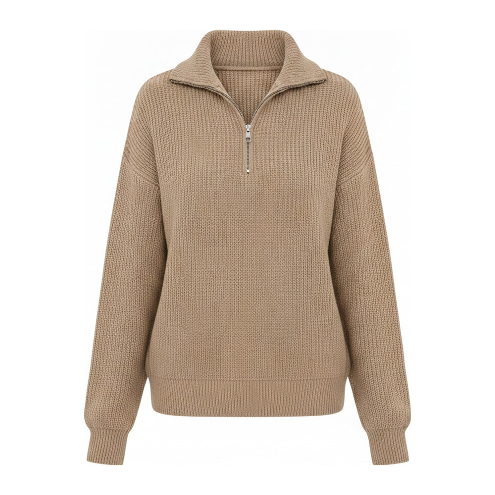 Ves – Pullover Damen in beige – Vorderansicht