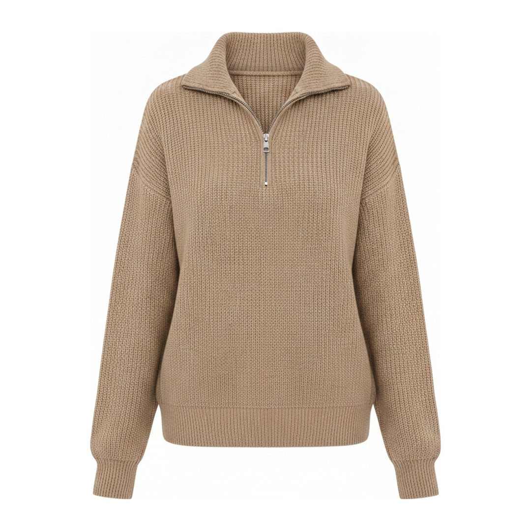 Ves – Pullover Damen in beige – Vorderansicht