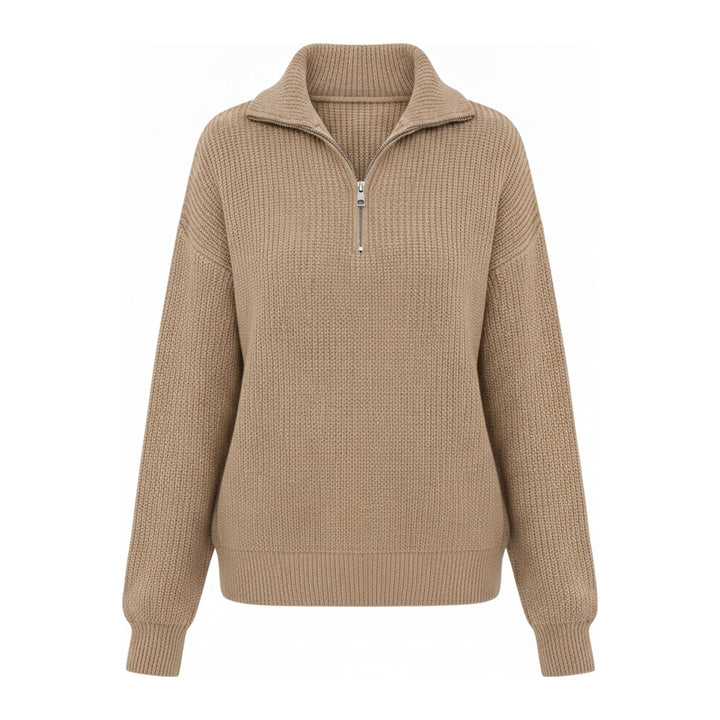 Ves – Pullover Damen in beige – Vorderansicht