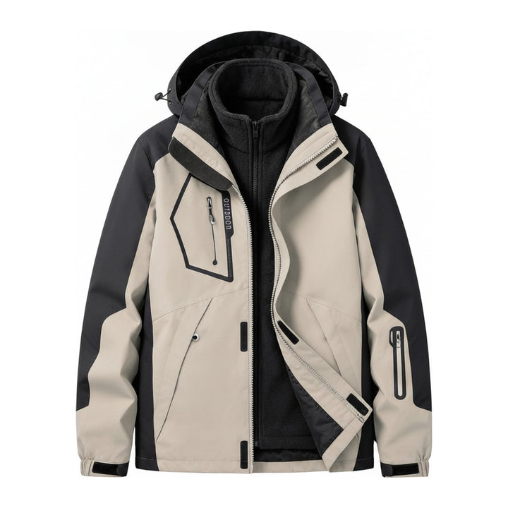 Skijacke Veed – Skijacken Damen in khaki – Vorderansicht