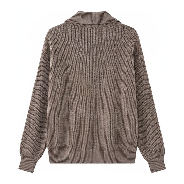 Ves – Pullover Damen in braun – Rückansicht