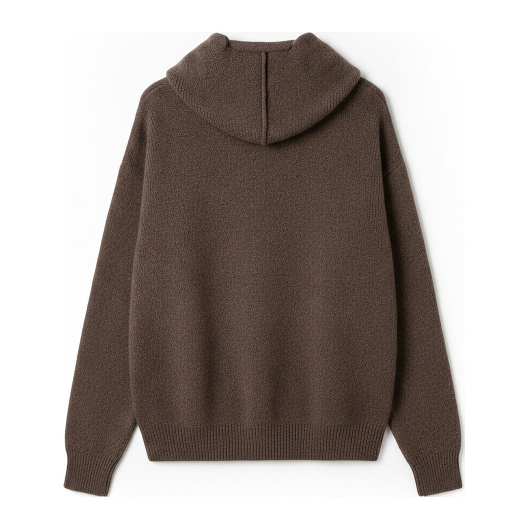 Mely – Kapuzenpullover Damen in braun – Rückansicht