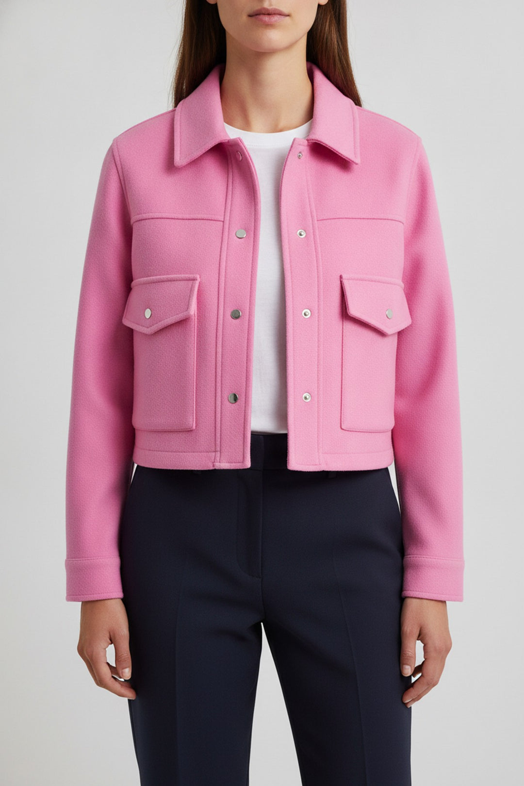 Fly – Kurze Jacken Damen in rosa – am Model getragen