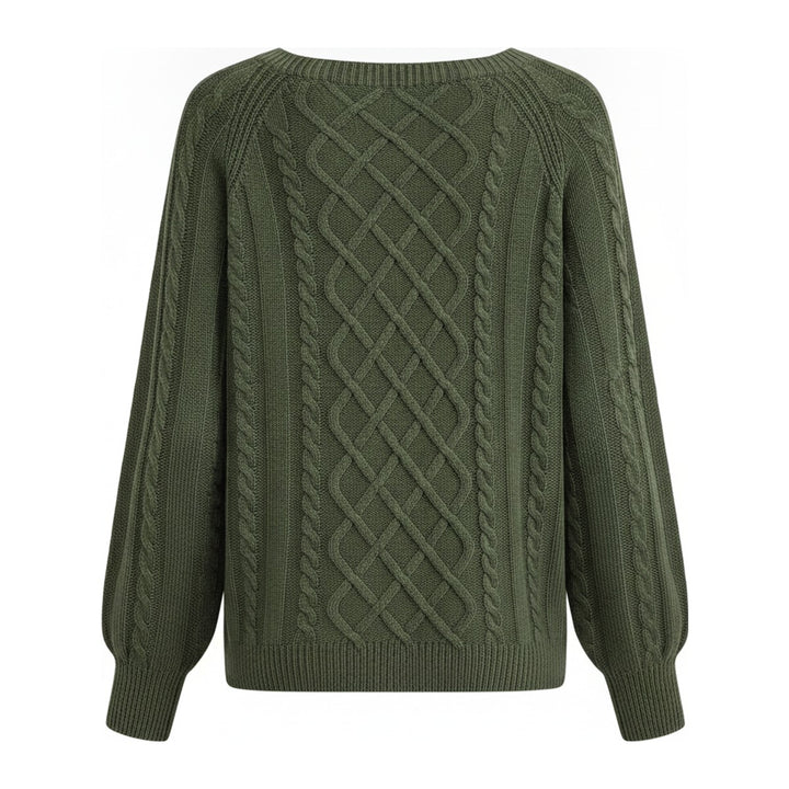 Gem – Pullover Damen in grün – Rückansicht