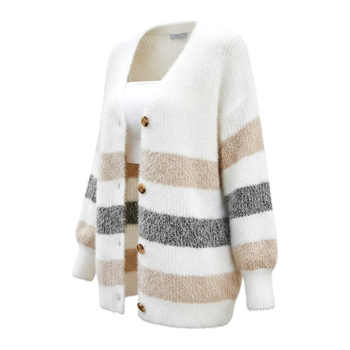 Tea – Strickjacken Damen in weiss – Seitenansicht