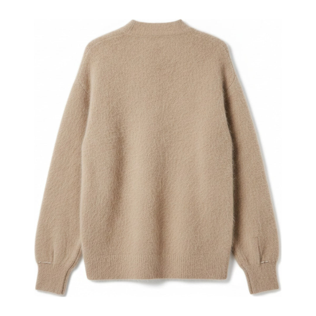Nie – Strickjacken Damen in wüstenbeige – Rückansicht