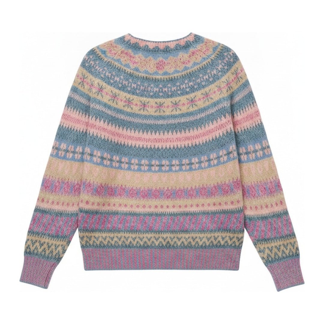 Elma – Pullover Damen in blau – Rückansicht