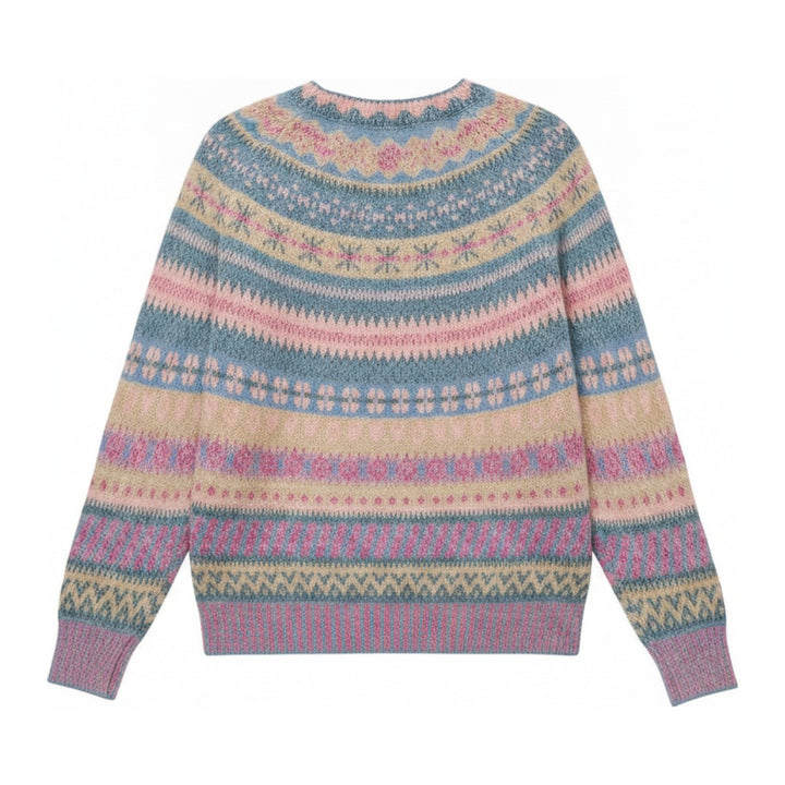 Elma – Pullover Damen in blau – Rückansicht