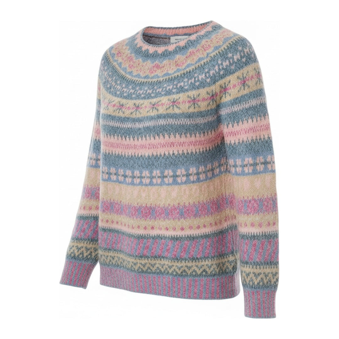 Elma – Pullover Damen in blau – Seitenansicht