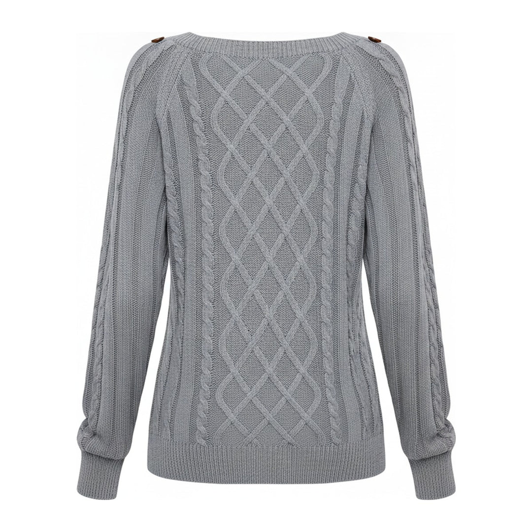 Gem – Pullover Damen in grau – Rückansicht