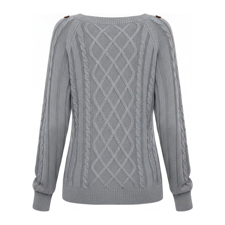Gem – Pullover Damen in grau – Rückansicht