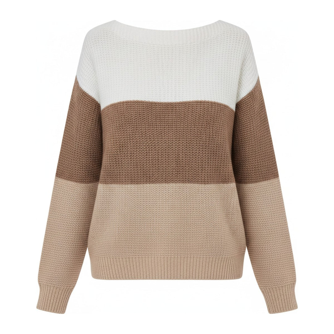 Leni – Pullover Damen in braun – Vorderansicht