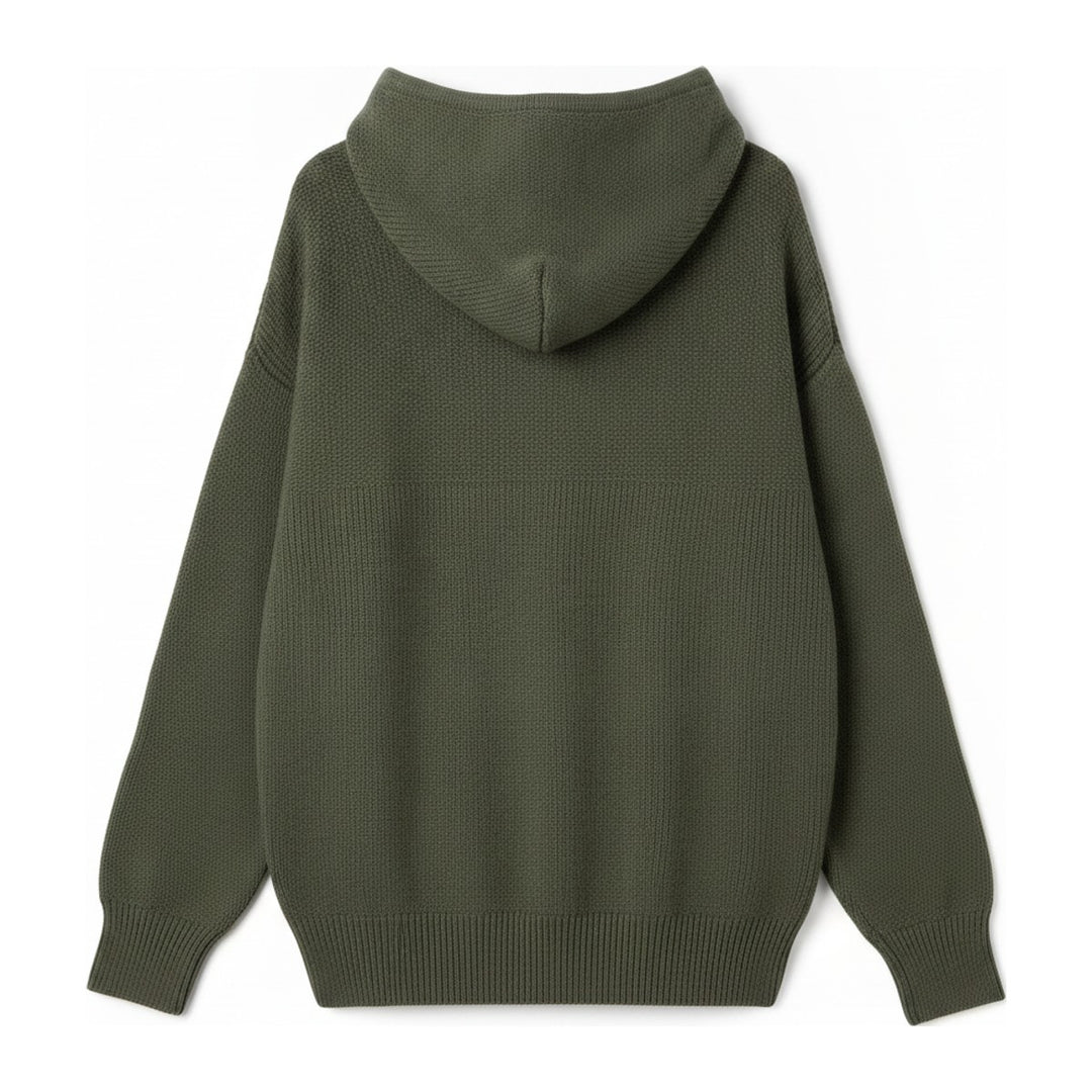 Mely – Kapuzenpullover Damen in grün – Rückansicht