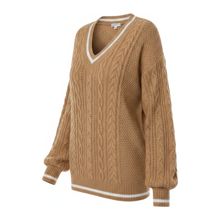 Kor – Pullover Damen in khaki – Seitenansicht