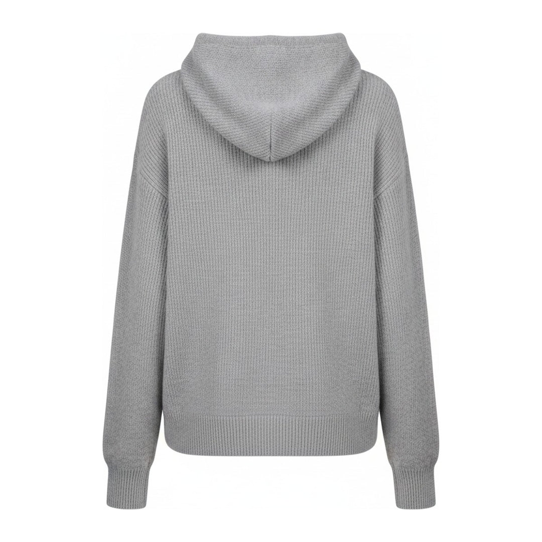 Mely – Kapuzenpullover Damen in grau – Rückansicht