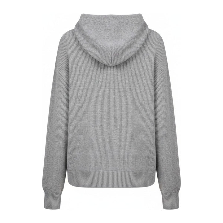 Mely – Kapuzenpullover Damen in grau – Rückansicht