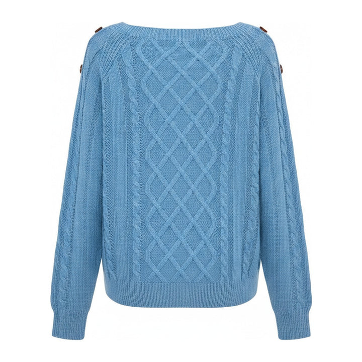 Gem – Pullover Damen in blau – Rückansicht