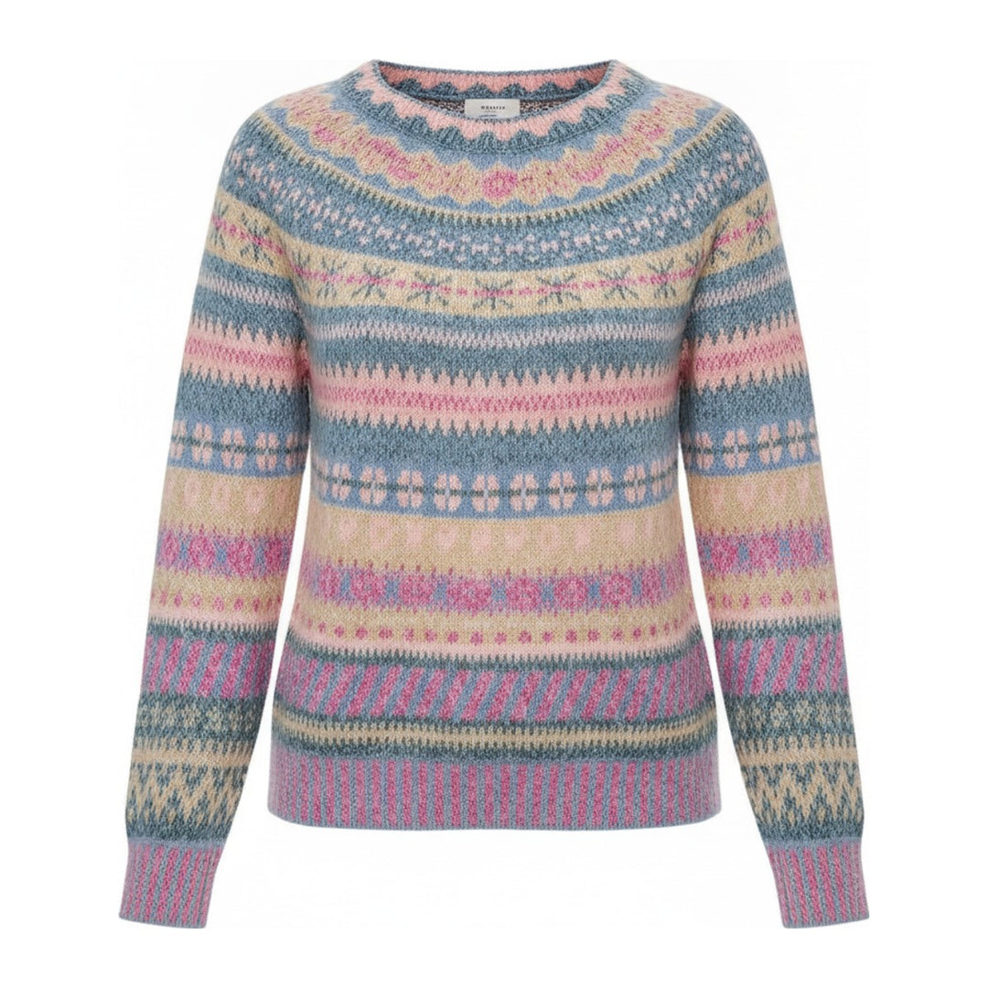 Elma – Pullover Damen in blau – Vorderansicht