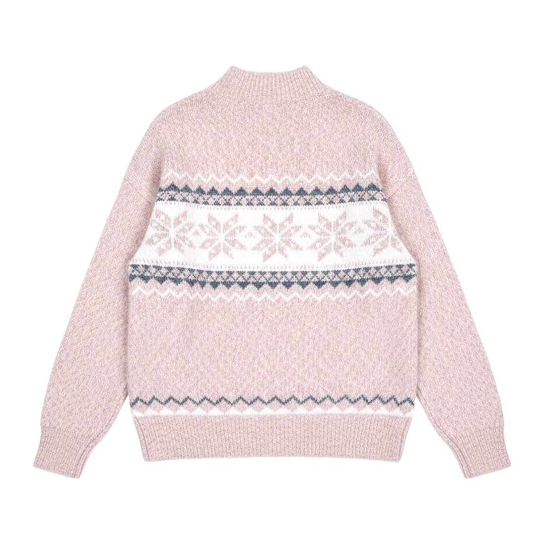 Nia – Pullover Damen in rosa – Rückansicht