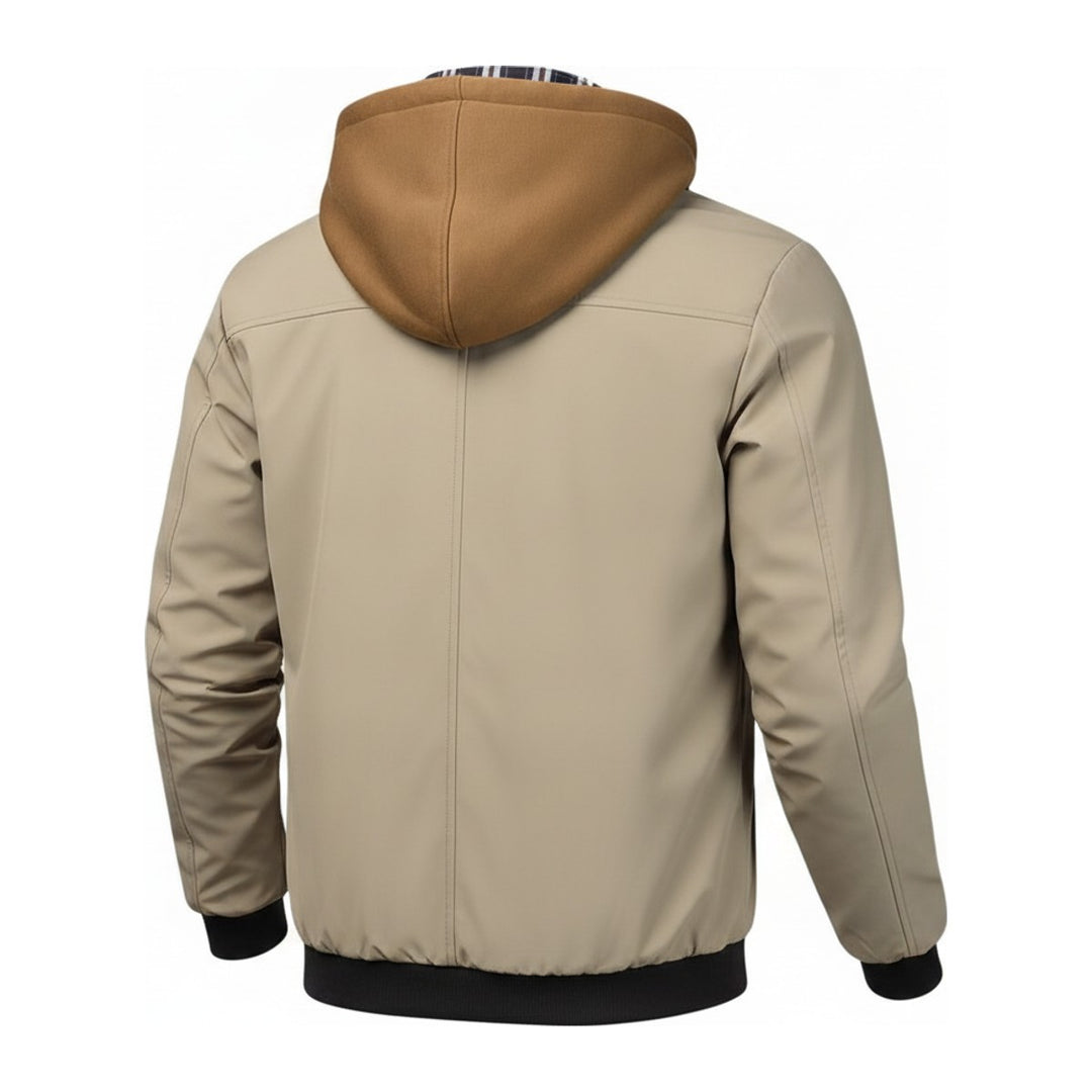 Rigy – Bomberjacken Herren in beige – Rückansicht