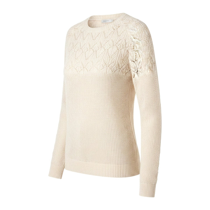 Flo – Pullover Damen in beige – Seitenansicht