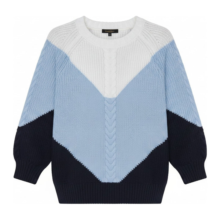 Hes – Pullover Damen in blau – Vorderansicht