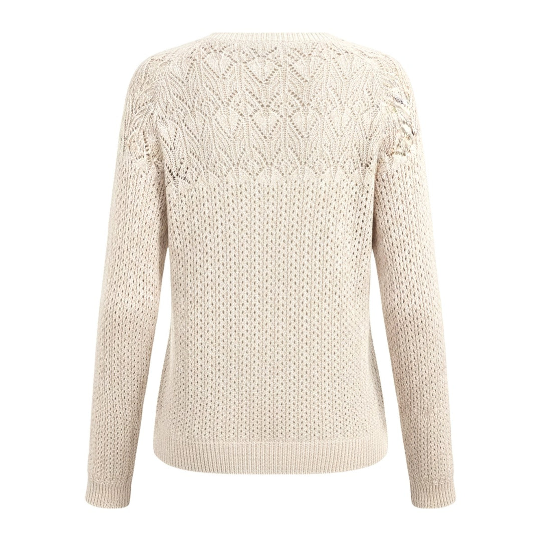 Flo – Pullover Damen in beige – Rückansicht