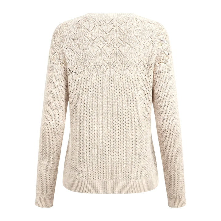 Flo – Pullover Damen in beige – Rückansicht