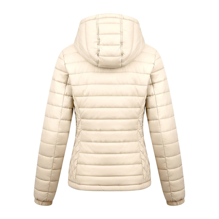 Kaja – Steppjacken Damen in beige – Rückansicht