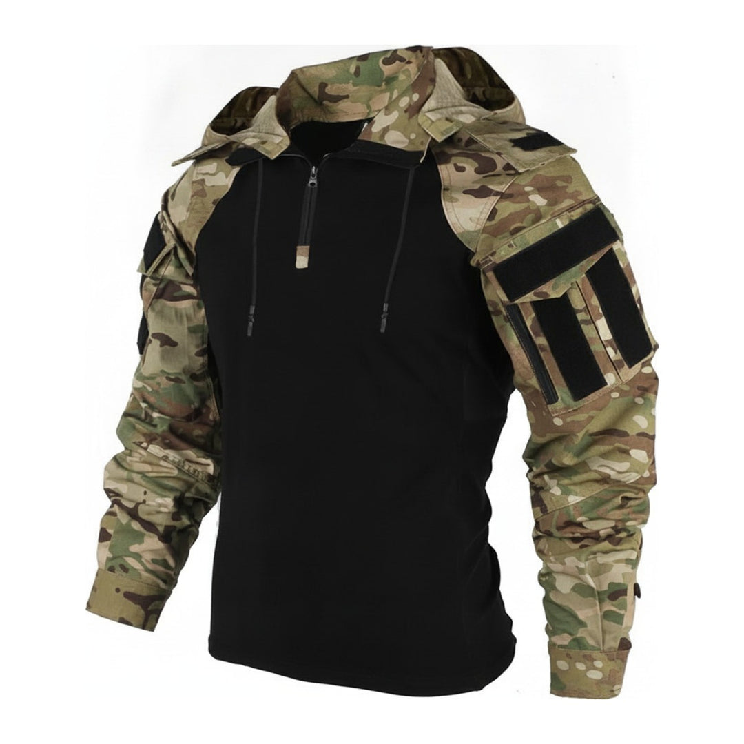 Taktische – Zip-Hoodies Herren in camouflage – Seitenansicht