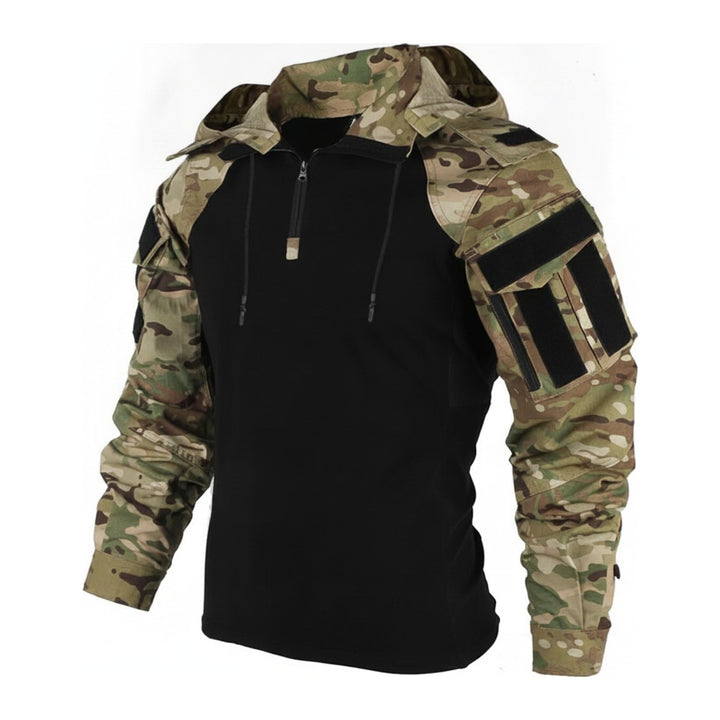 Taktische – Zip-Hoodies Herren in camouflage – Seitenansicht