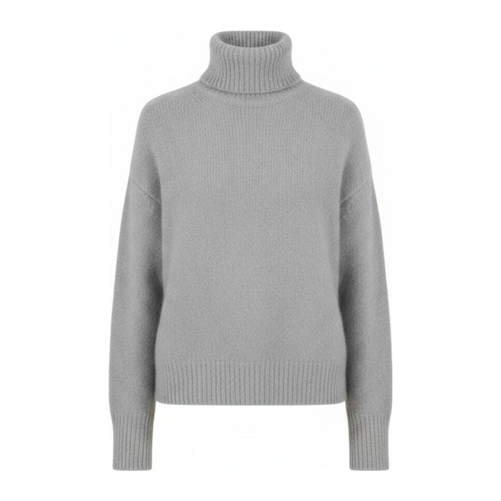 Ebi – Rollkragenpullover Damen in grau – Vorderansicht