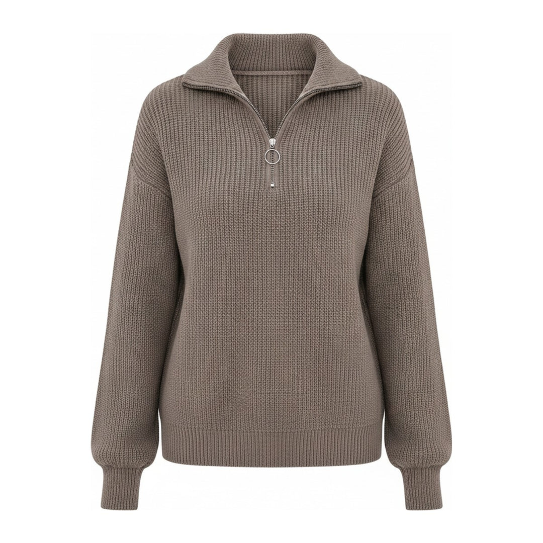 Ves – Pullover Damen in braun – Vorderansicht