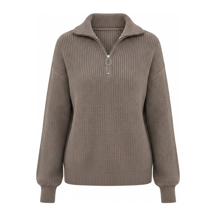 Ves – Pullover Damen in braun – Vorderansicht
