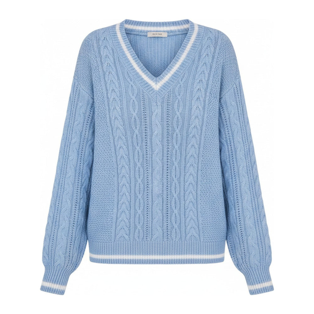 Kor – Pullover Damen in blau – Vorderansicht
