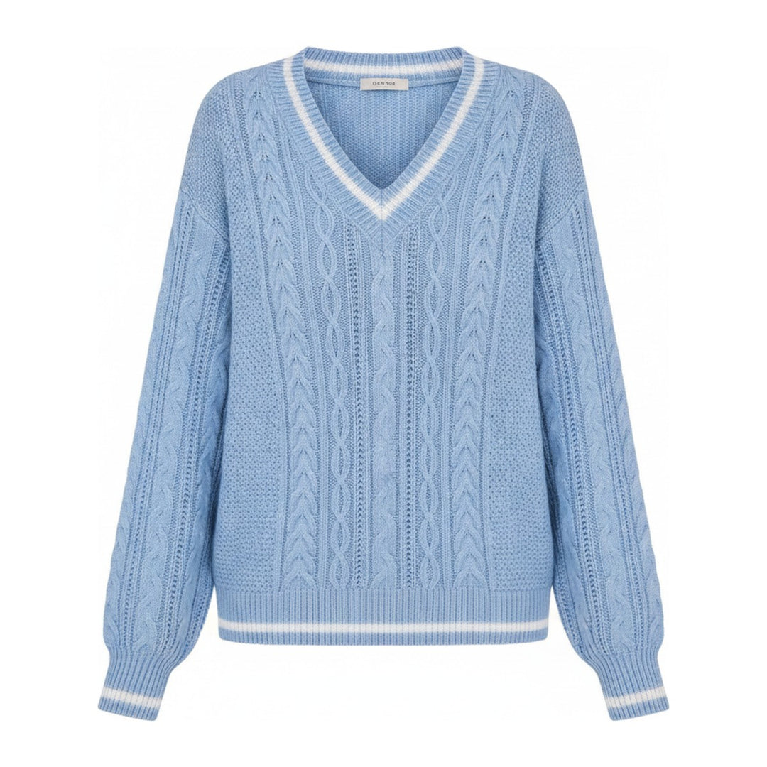Kor – Pullover Damen in blau – Vorderansicht