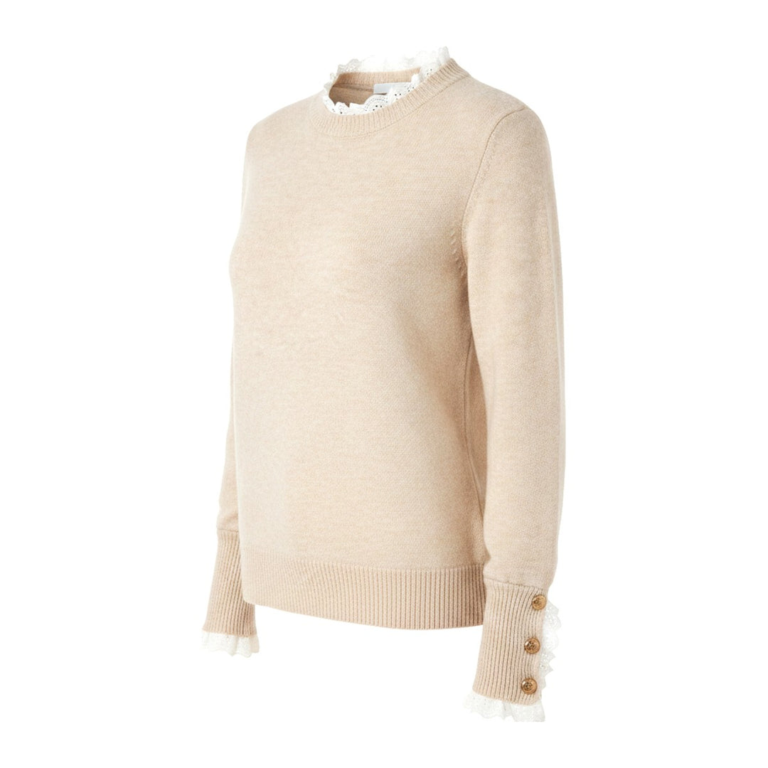 Ade – Pullover Damen in beige – Seitenansicht