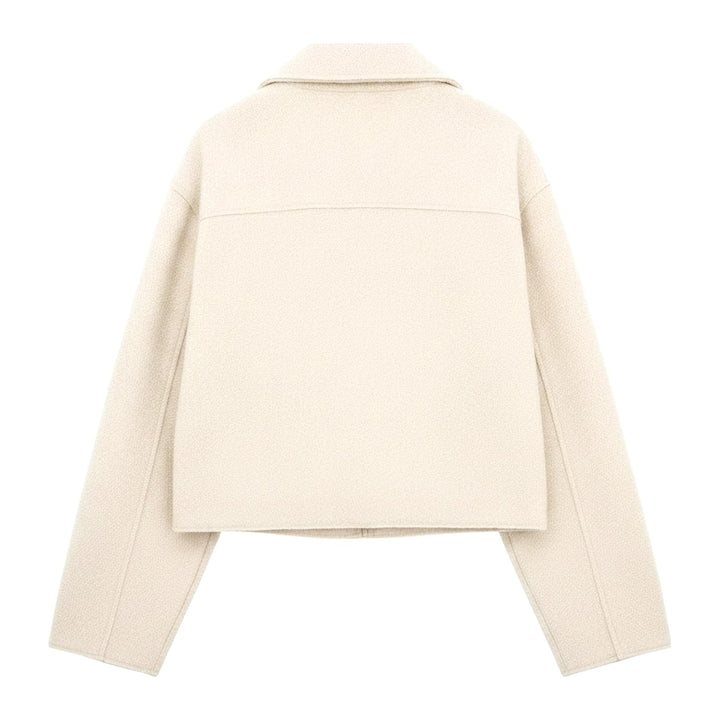 Mei – Kurze Jacken Damen in beige – Rückansicht