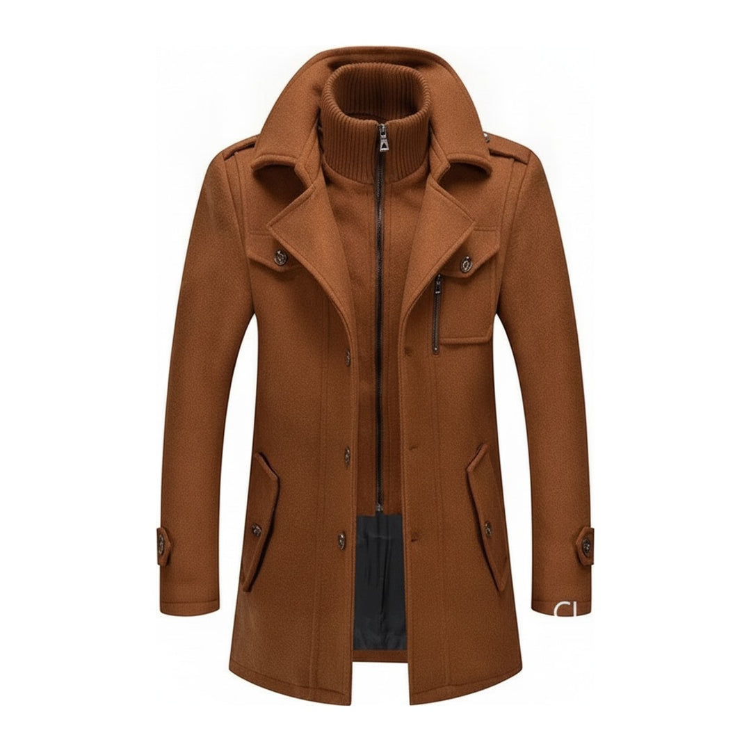 Tom – Dufflecoats Herren in khaki – Vorderansicht
