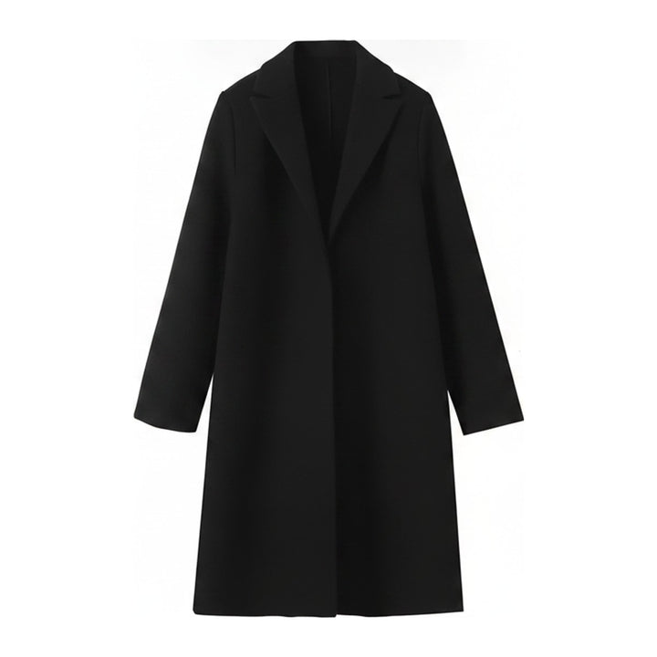 Rosw – Wollmäntel Damen in schwarz – Vorderansicht