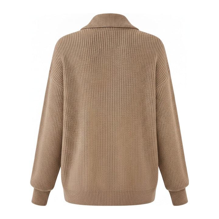 Ves – Pullover Damen in beige – Rückansicht