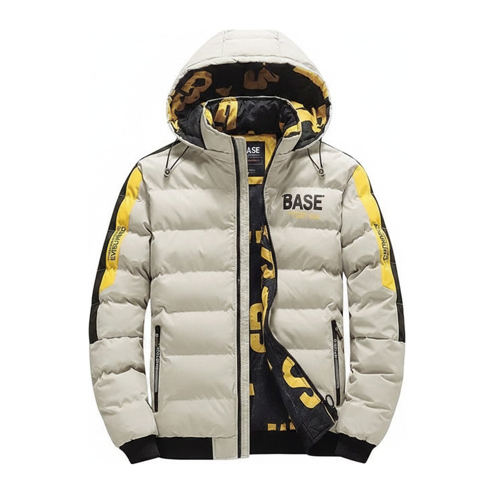 Base – Steppjacken Herren in beige – Vorderansicht